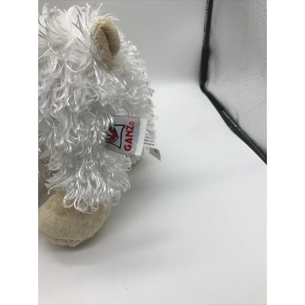 Ganz Webkinz Lamb HM 201 White Curly Hair NO CODE 7 1/2 In Tall